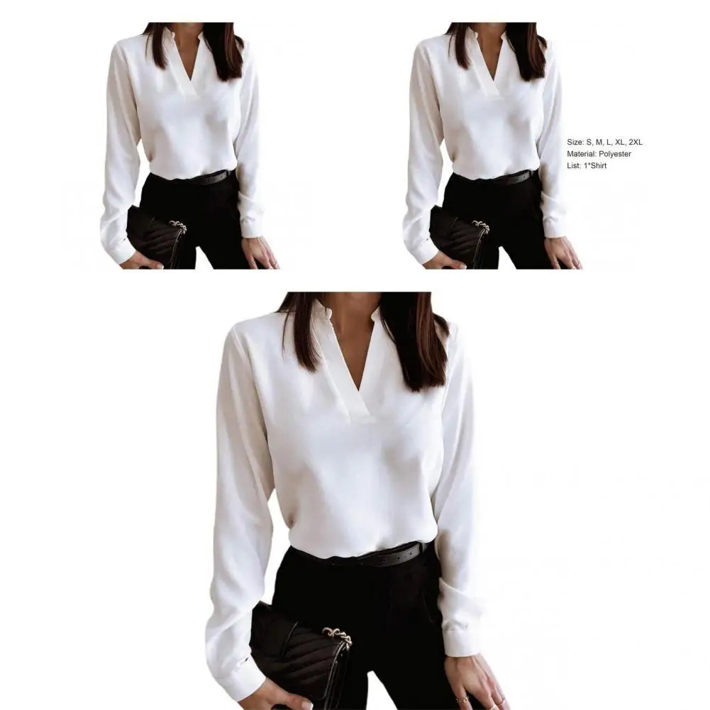 

Casual Shirt Long Sleeve Streetwear Women Blouse Slim-fitting Temperament Shirt