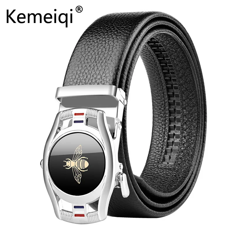 Kemeiqi Genuine Leather Belt Men Belt Automatic Buckle High Quality Cow Genuine Leather Belt Formal Luxury Designer Men Belt For