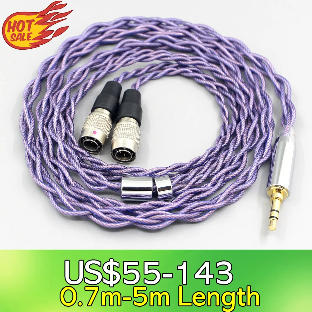 Type2 1.8mm 140 cores litz 7N OCC Headphone Earphone Cable For Mr Speakers Alpha Dog Ether C Flow Mad Dog AEON LN007878