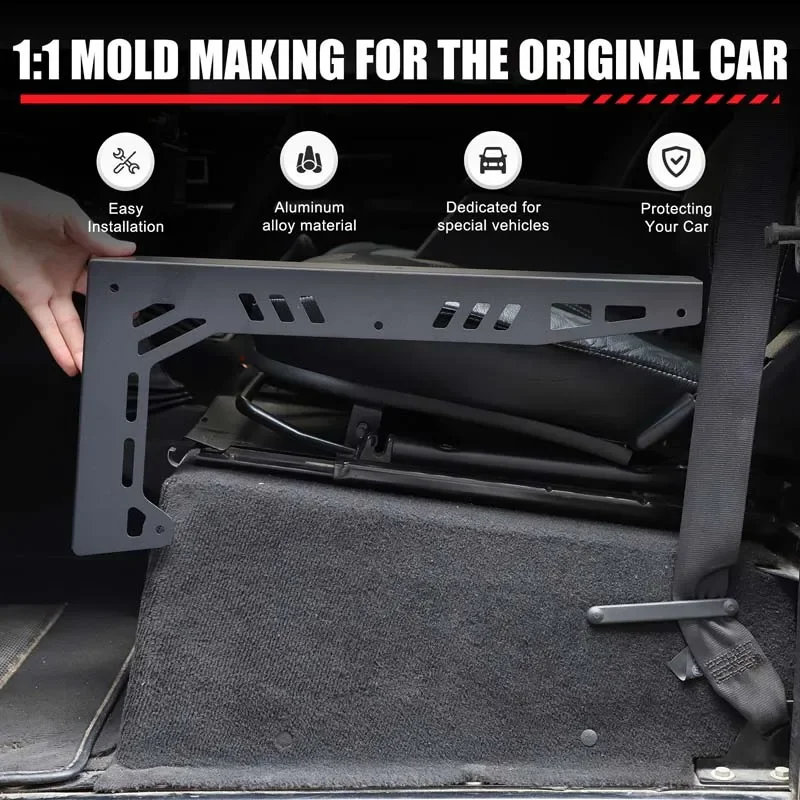 Для Land Rover Defender 2004-2018 черная алюминиевая крепежная пластина для автомобильного