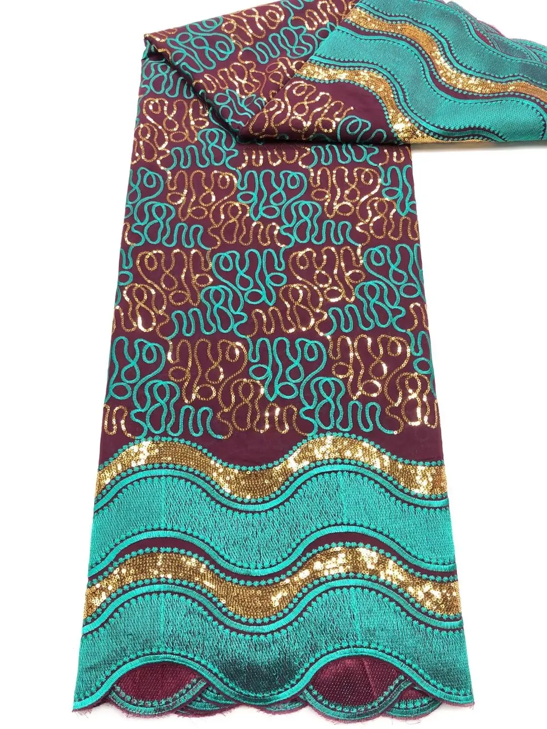 

Новейшая 100% хлопчатобумажная ткань, кружева с блестками, вышитая швейцарская вуаль, кружево 5 ярдов, нигерийское кружево, африканская ткань для шитья, искусство