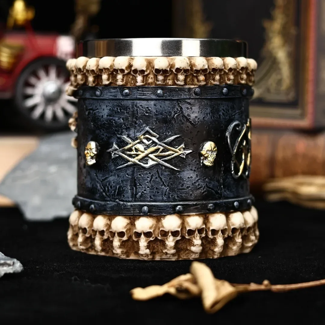 Персонализированная кофейная чашка с когтями призрака темный череп пивная