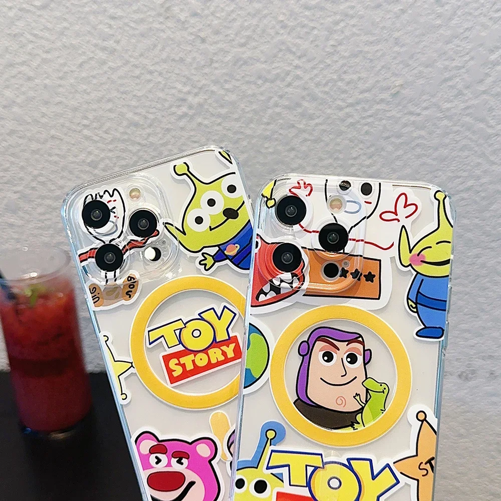 ToyS StoryS Magsafe Magnetic Phone Case for Samsung Galaxy S24 S23 S22 S21 S20 FE Plus Ultra 5G Soft Clear Tpu Cover