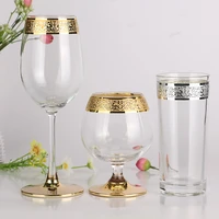 phnom penh wedding champagne glass red wine glass brandy glass mouth gold platedsilver gift cup