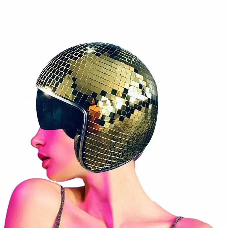 

Шапка с зеркальным шариком, уникальная блестящая зеркальная шляпа для дискотеки, для бара, диджея, клуба