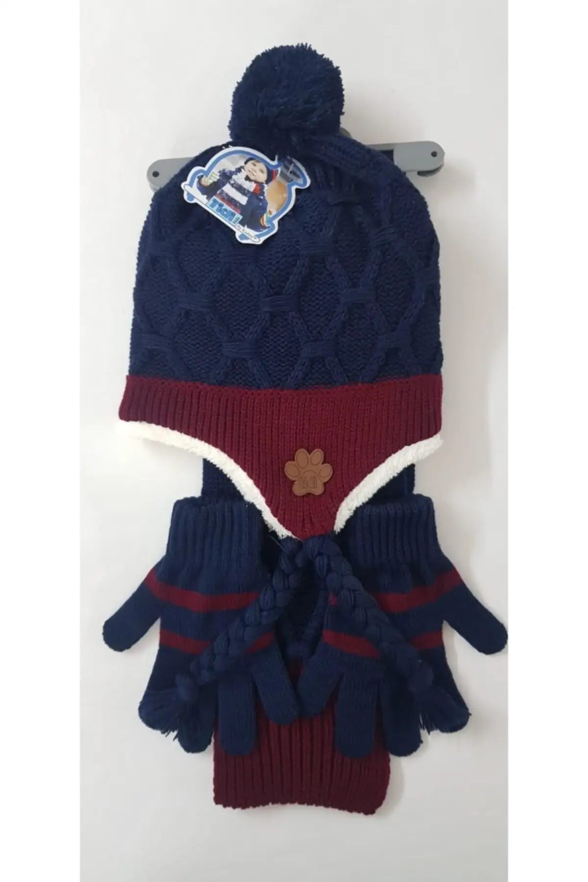 

Шарф, шапка и перчатки, 3-3 шт. Детский комплект из шарфа, берета и перчаток