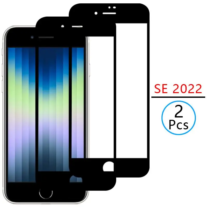 

2 шт., Защитное стекло для iphone se 2022, защита экрана, закаленное стекло для телефона se2022 s e es 3 se3, защитная пленка для iphone iphoe