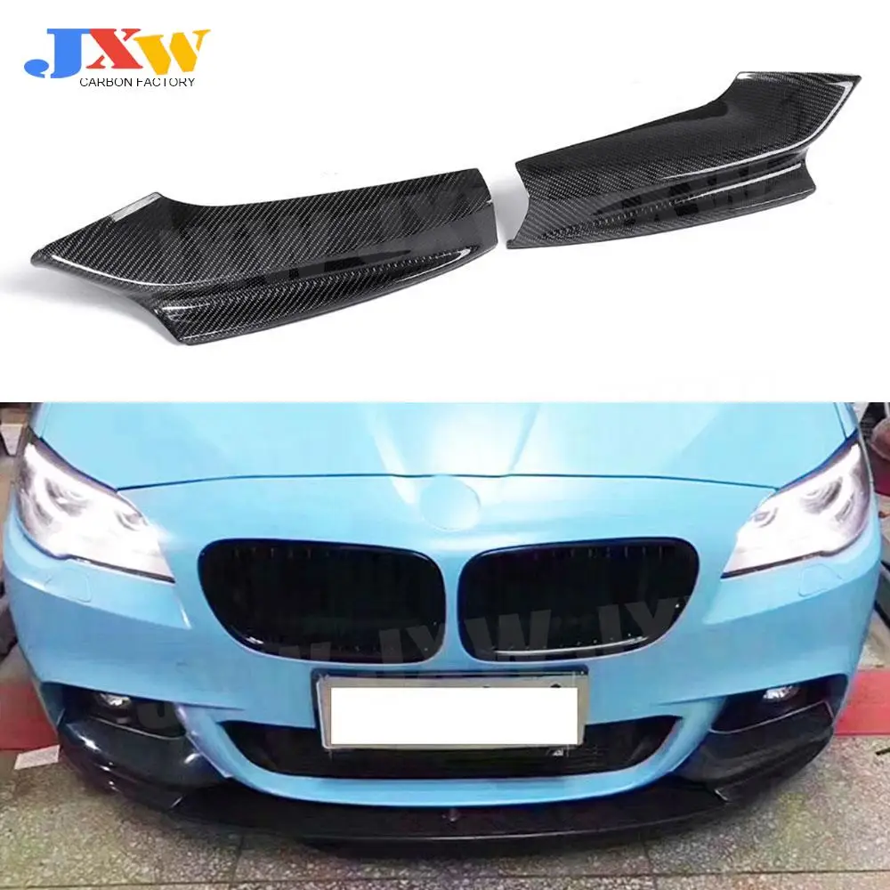 

Передние разветвители для губ из углеродного волокна 2 шт./комплект фартуки для BMW 5 серии F10 F18 M спортивный бампер 2011-2017 FRP крышка для подбородка