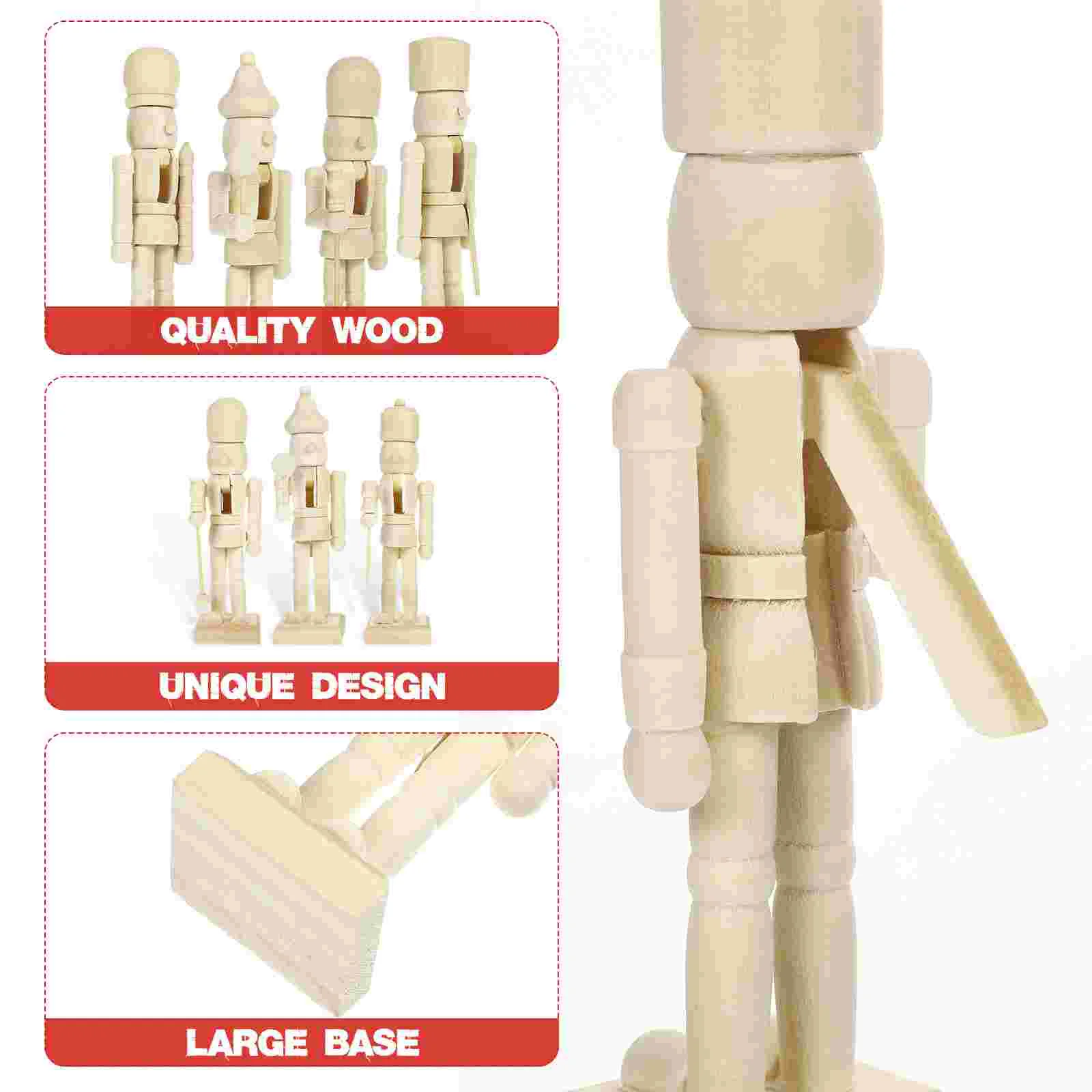 

nutcracker christmas kids ornament crafts to your ornaments kits- Unfinished Nutcracker Soldier DIY Including and Pen 12cm-