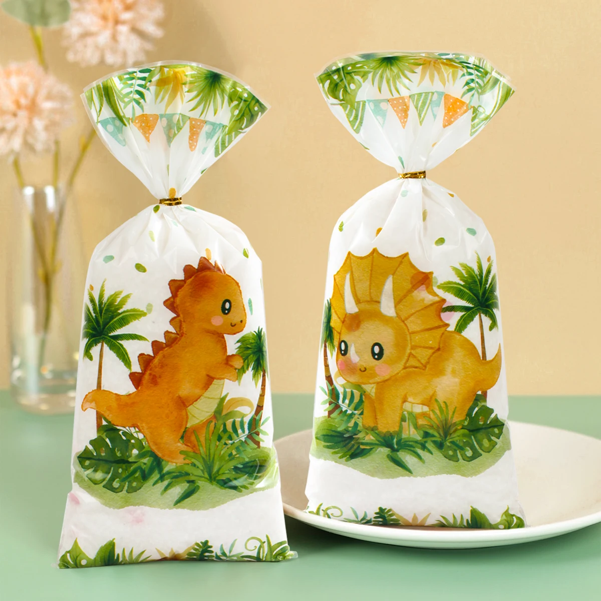 Конфеты на день рождения с динозавром упаковки из 100 шт. Ror Safari животные джунглей