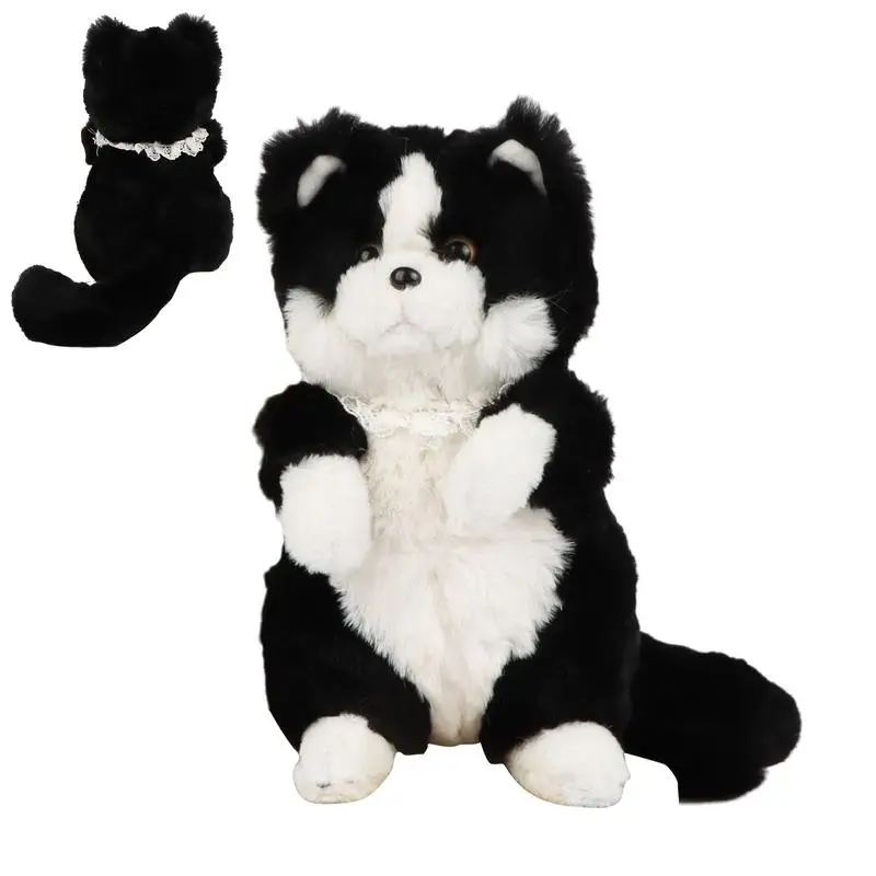 

Мягкая плюшевая игрушка черная кошка, имитация черной кошки, милая кукла, плюшевая кошка, мягкие детские игрушки для мальчиков, подростков, день рождения