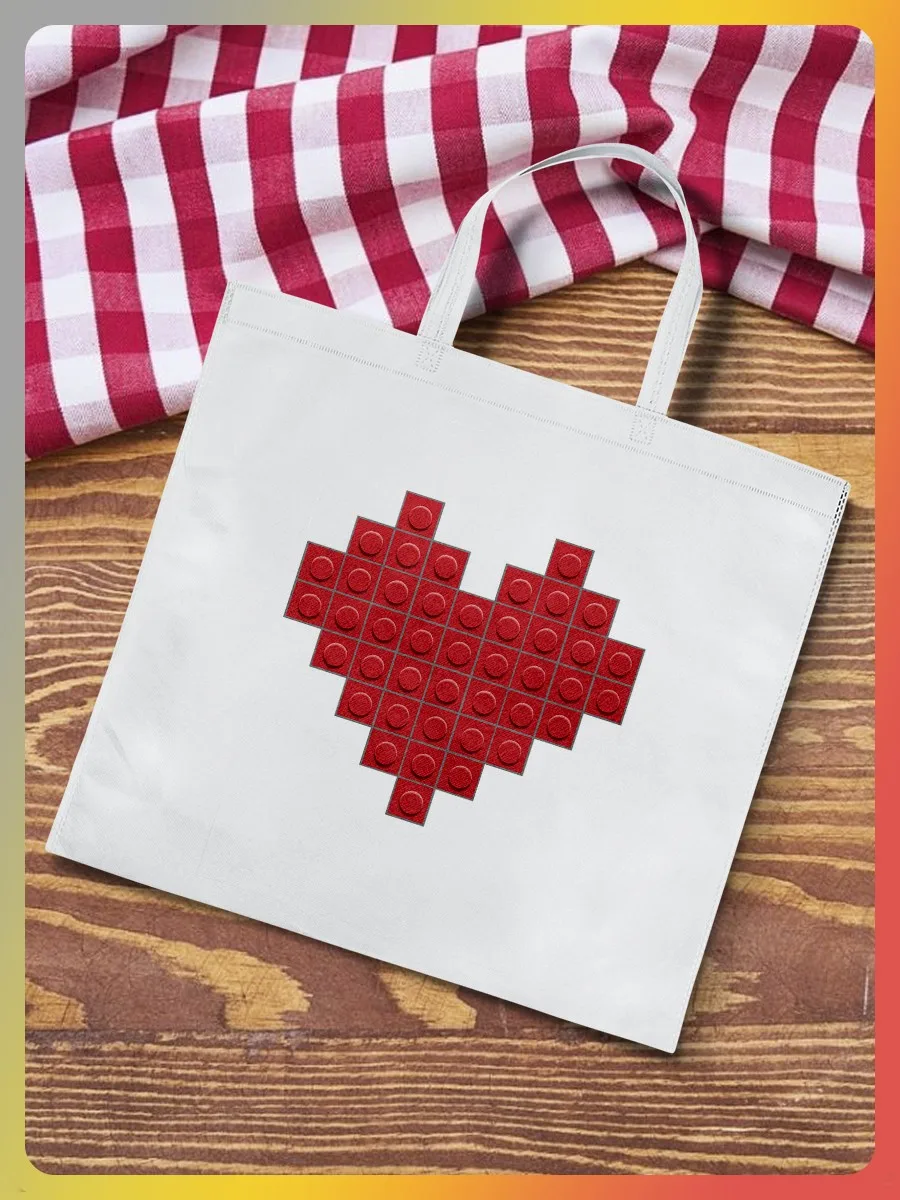 Сумка на плечо сумка шоппер эко пиксель арт (лего pixel котики аниме lego mosaic) - 6849 |