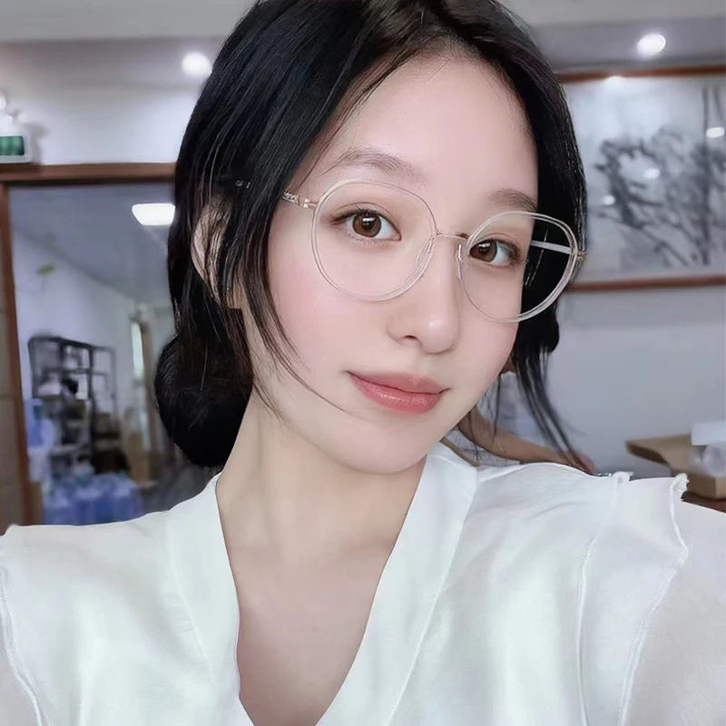 2024 титановая оправа для очков мужчин и женщин модные ультралегкие очки бровей по