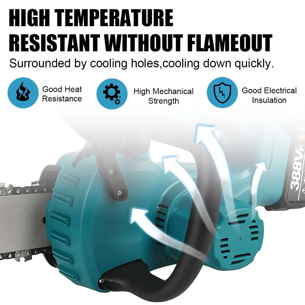 Беспроводная бесщеточная Электрическая цепная пила 12 дюймов заряжаемая Садовая