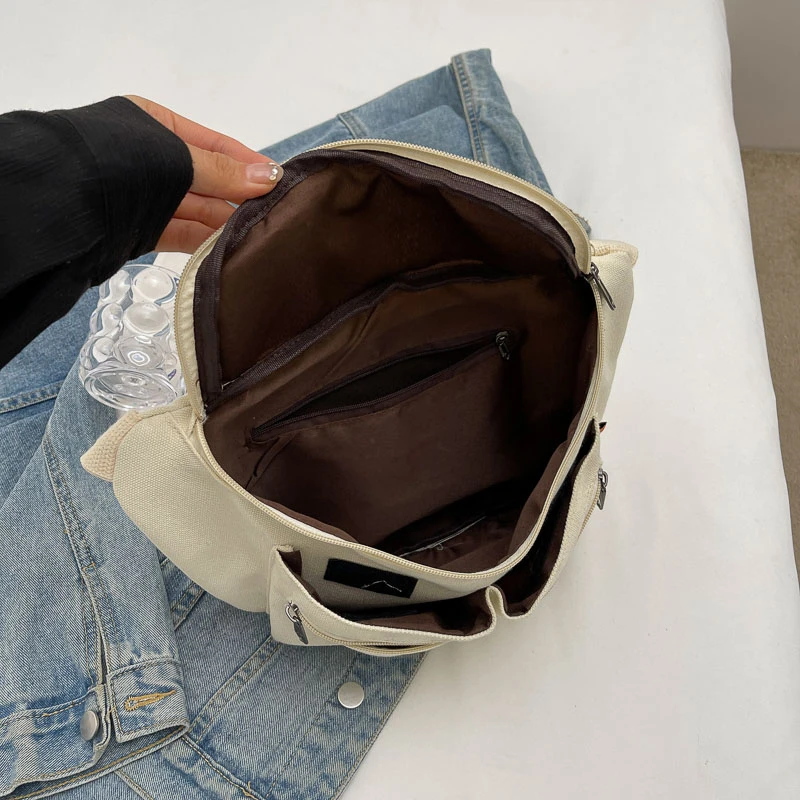 Повседневная трендовая поясная сумка забавные холщовые женские сумки на ремне