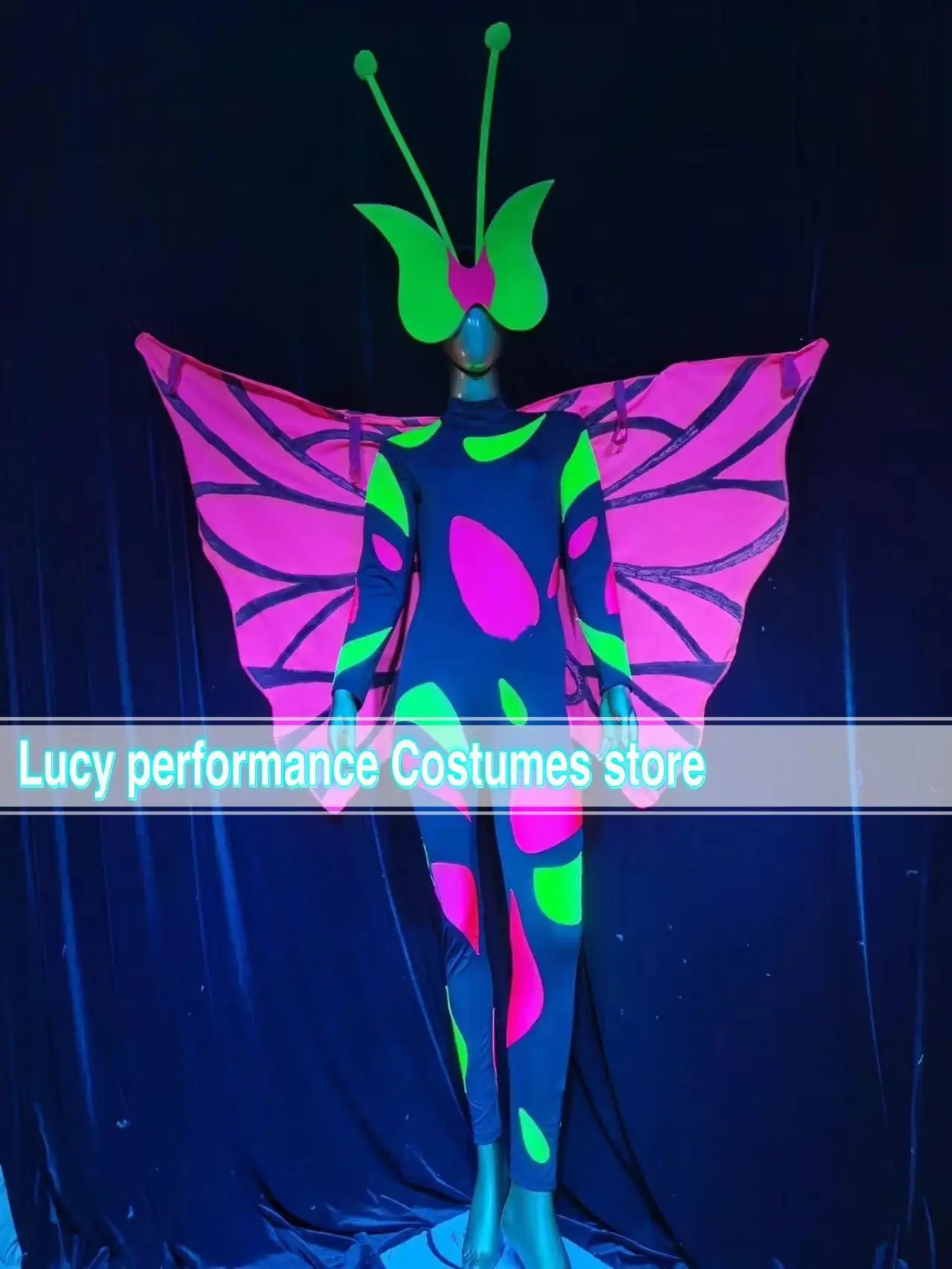

2022 popular exaggerated high-end butterfly wings nightclub guest gogo performance bar DJ dance DS night scene sexy suit