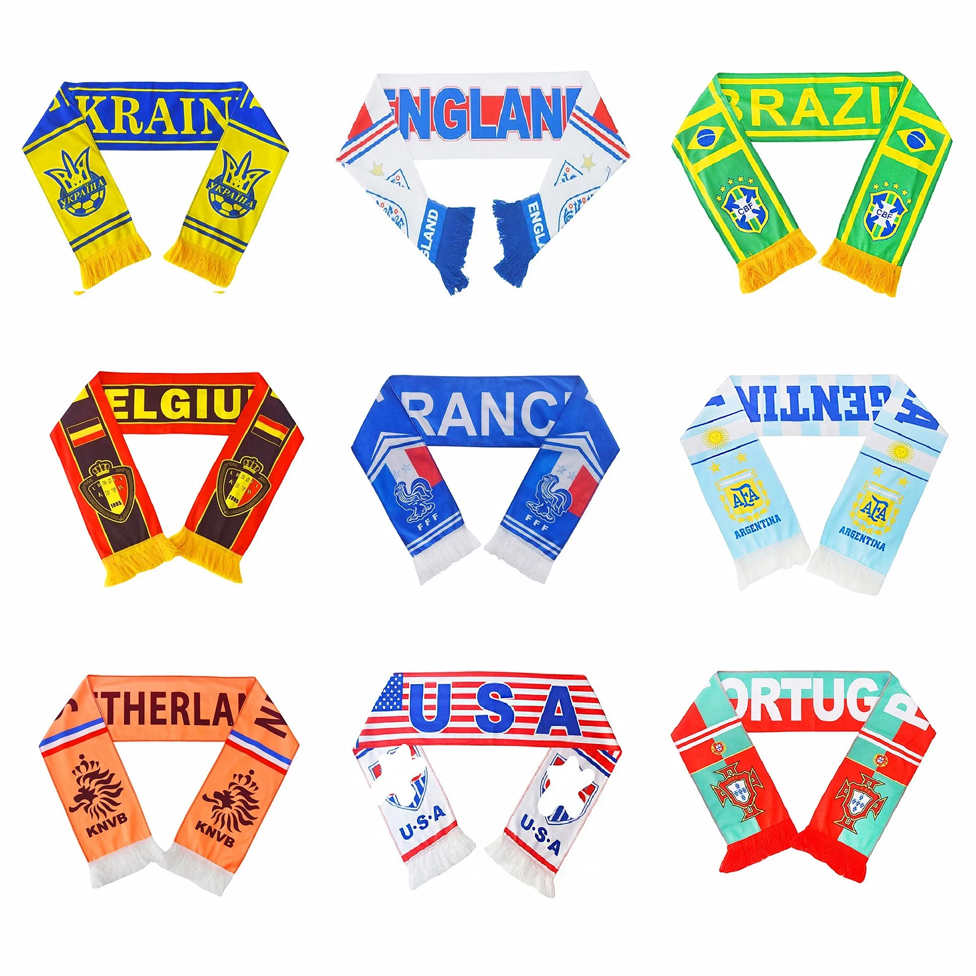 140x16 см вязаный шарф для фанатов футбольной игры национальной команды 100%