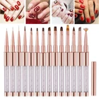 Кисточки для маникюра, акриловая жидкая пудра, резьба, УФ-гель, удлинение, моделирующая кисть для рисования, рисование линиями, яркая