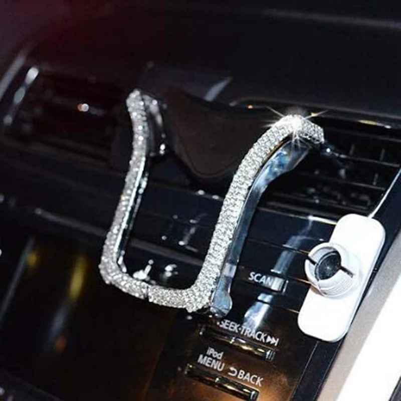 

Универсальный автомобильный держатель для телефона со стразами Bing, держатель для мобильного телефона с зажимом для автомобиля