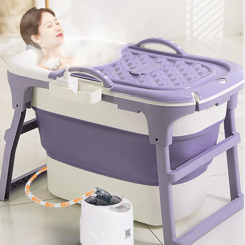 Льдовая ванна для взрослых Складная Ванна сауна бытовой шезлонг крышка ванны