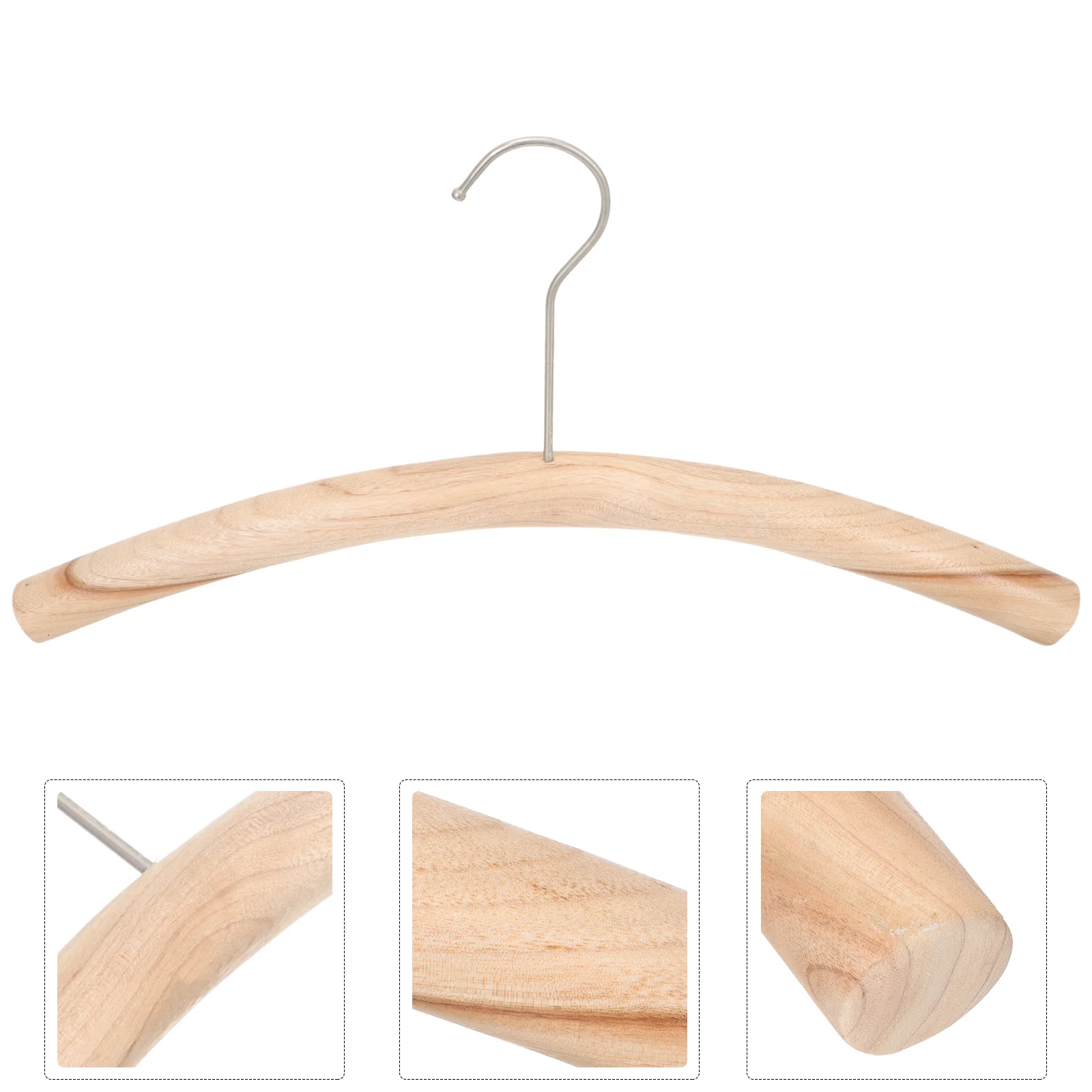 

Hangers Hanger Wood Clothes Non Coat Heavy Duty Hotel Skirt Wooden Suit Round Dress Blouse Wide Smooth Finish Pant Extra Bar