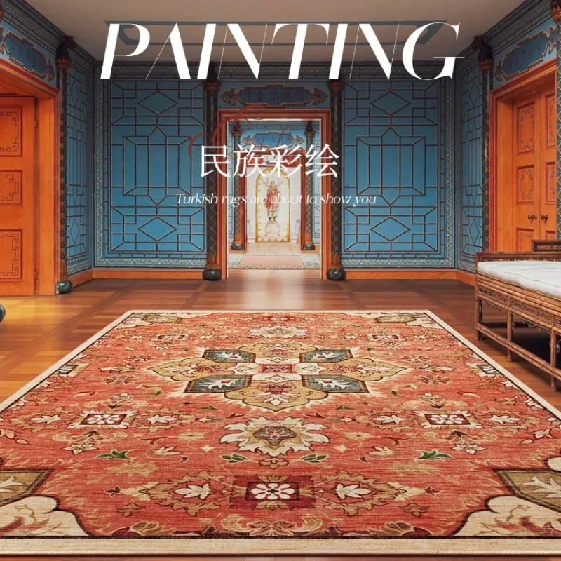 Ковры в этническом стиле для гостиной домашний моющийся нескользящий напольный