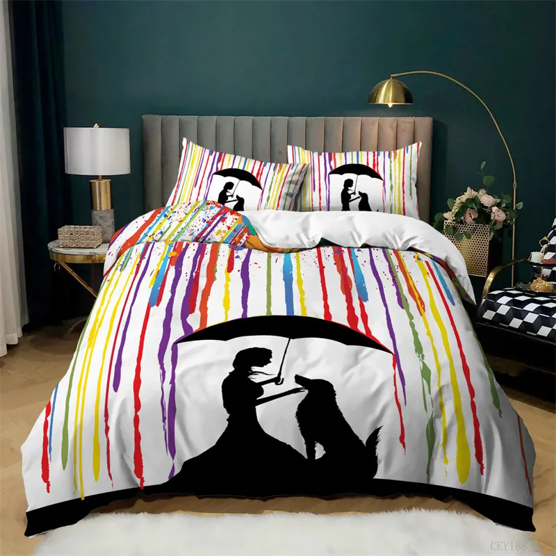 Романтический Комплект постельного белья из микрофибры с пододеяльником для пар