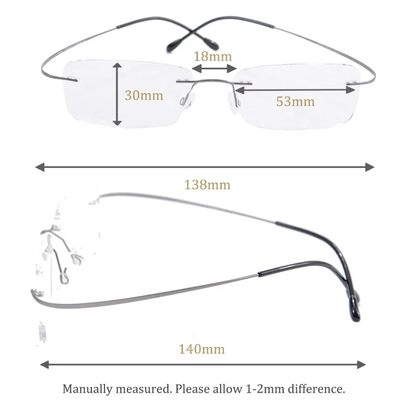 SHINU брендовые титановые мужские очки без оправы оправа для очков из чистого