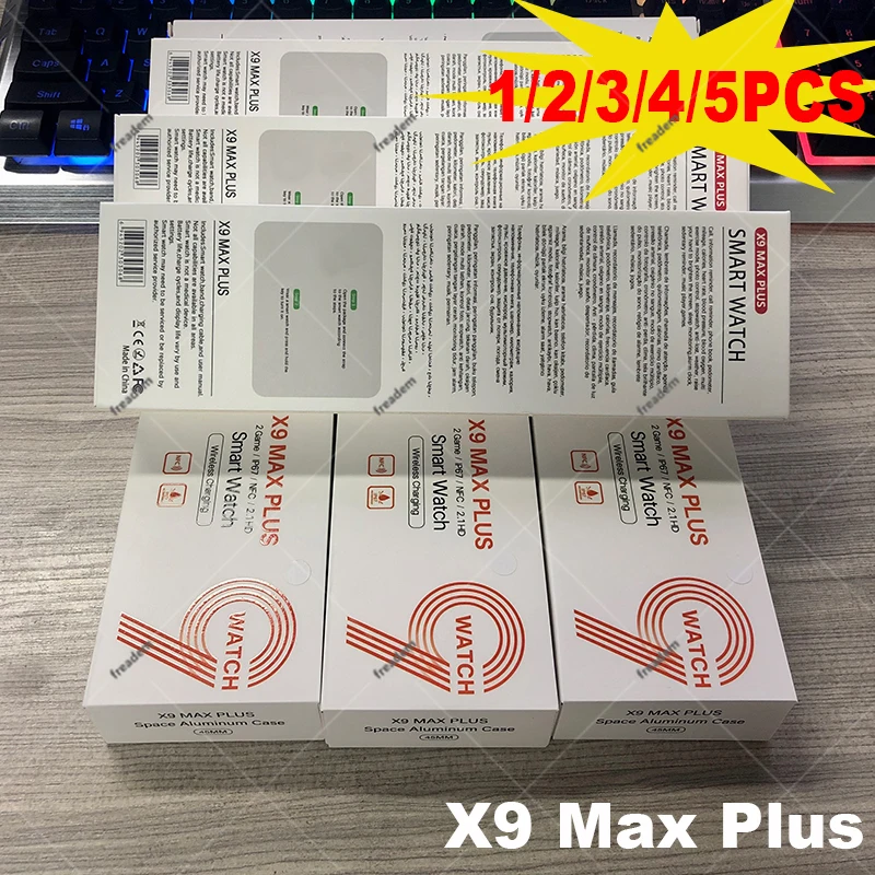 

2023 Мужские Женские умные часы Беспроводная зарядка IP67 Действительно Водонепроницаемые BT сообщения о звонках напоминания NFC Sports X9 Max Plus умные часы