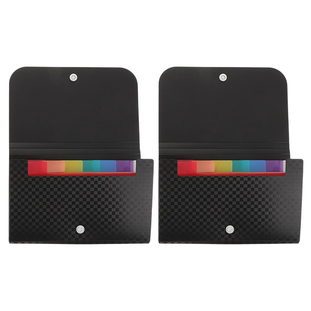 

2 Pcs Small Change Purse Mini Things Purse Organ Pack Folder Multi-layer Bag File Change Holder Handbag Office Document Pp
