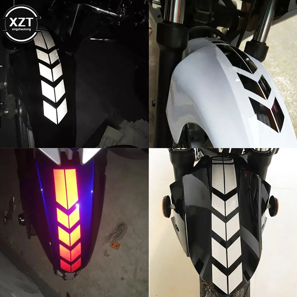 

Motorcycle Arrow Stripe Stickers Fender Paste Waterproof Oilproof Reflective Universal Motorbike Tape Decal