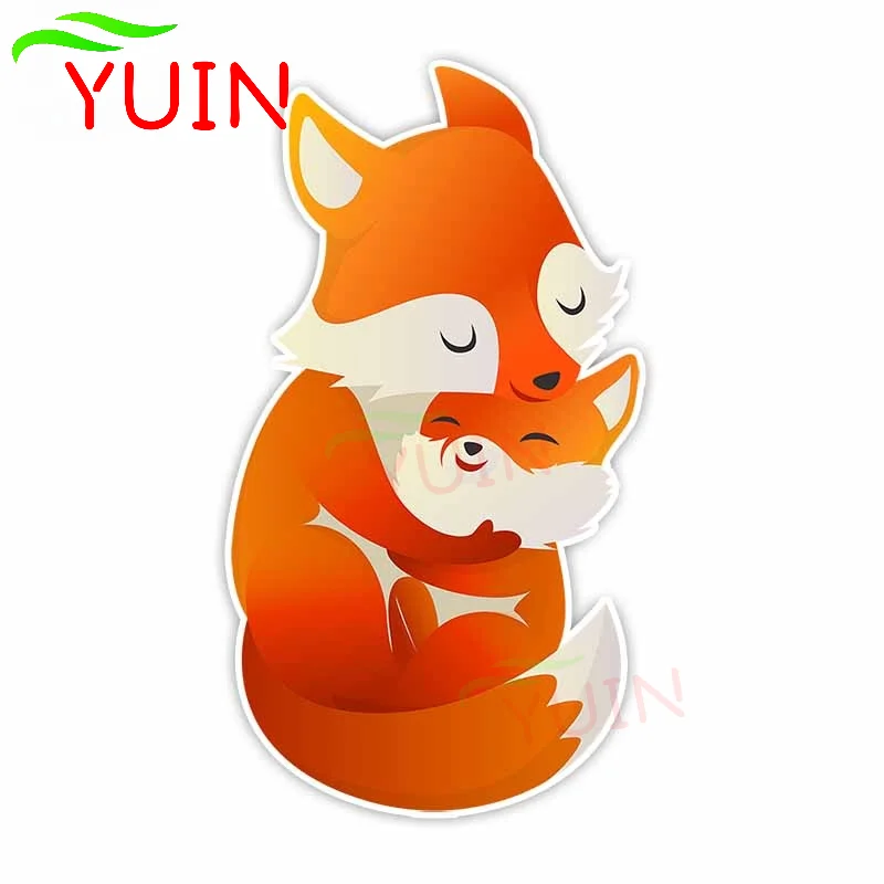 

Beautiful Cute Animal Foxs Love Cartoon Style Car Sticker Motorcycle Cars Accessories PVC Decoration Waterproof Decal 18*8cm