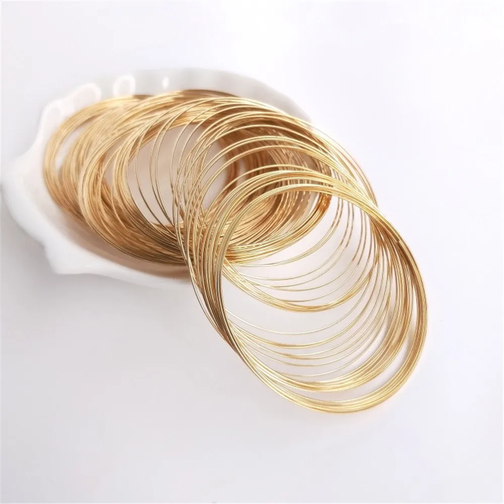 

14K Gold Filled Plated White gold memory wire collar handmade DIY accessories Ring bracelet thread material