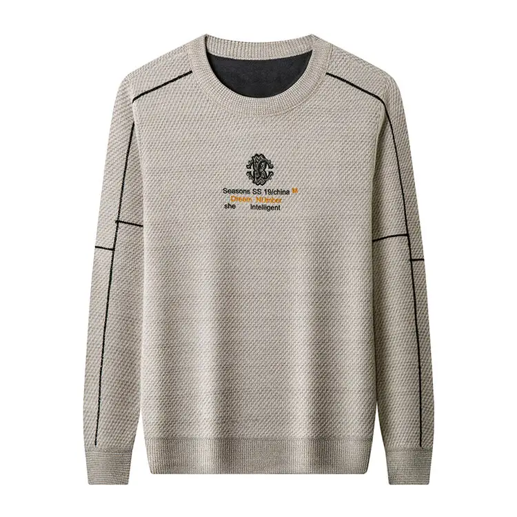 Pierre Cardin осенне-зимняя мужская утолщенная толстовка из синели на флисовой