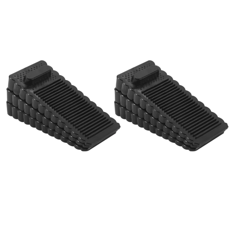 

12 Pack Door Stopper Rubber Wedge - Sturdy And Stackable Door Stoppers - Slip-Resistant Rubber Door Stop Works On All