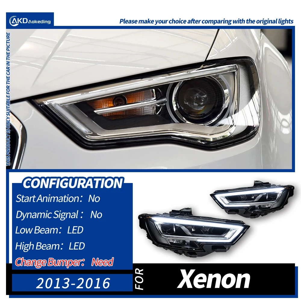 

Автомобиль для Audi A3 8V 2013-2021 S3 RS3 седан хэтчбек фары Drl Hella светодиодные биксеноновые лампы противотуманные фары автомобильный аксессуар фары