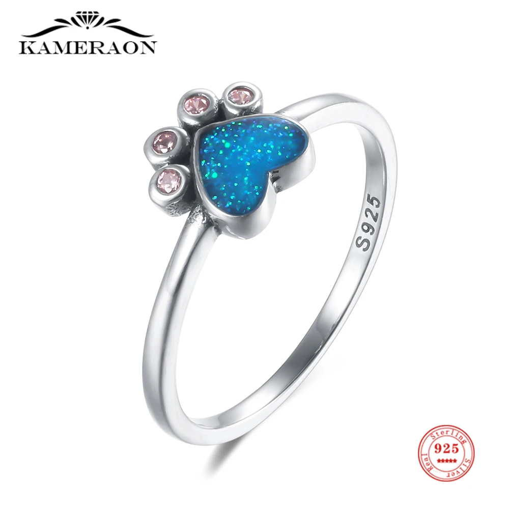 

Kameraon Dream Crown Blue Stone S925 Sterling Silver Real Finger Rings New Design for Women Party Birthday Fine Jewelry Gifts
