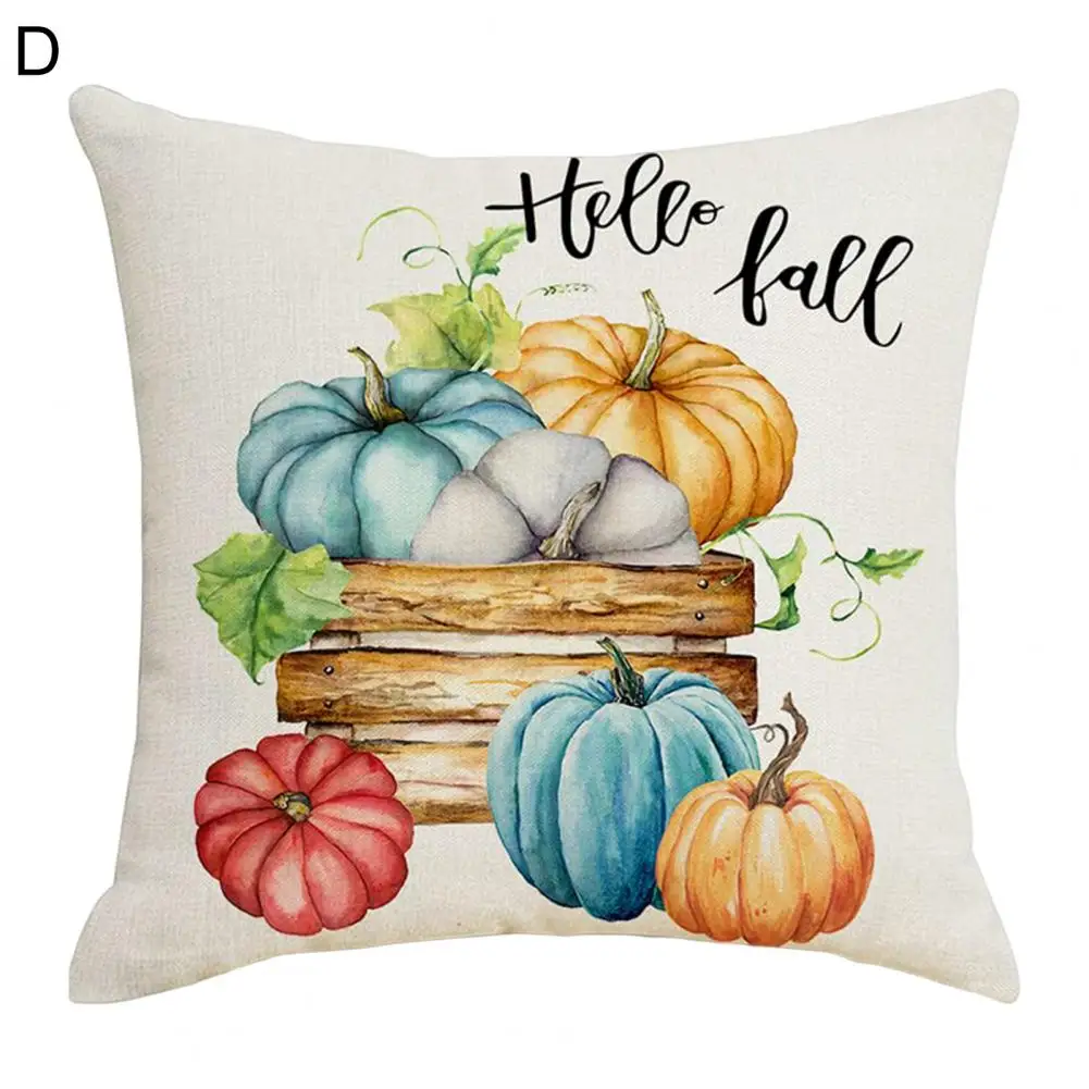

Protective Soft Thanksgiving Pumpkin Pattern Throw Pillow Case for Living Room