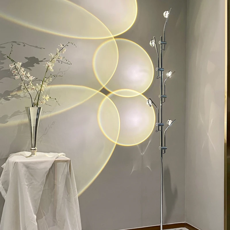 

Light and Shadow Floor Lamp Designer Light Luxury Sunset Led Bedroom Vertical Projection Atmosphere Table Lamp