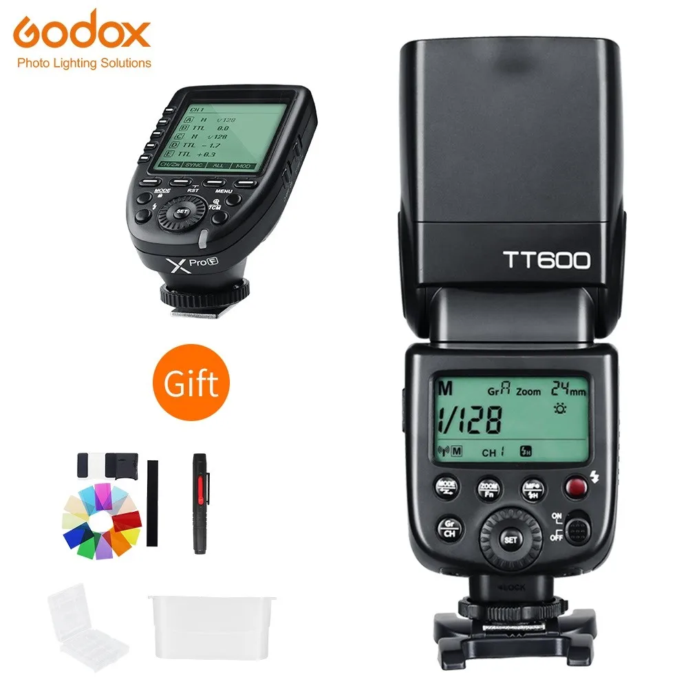 

Godox TT600 2.4G Wireless Camera Flash Support off-machine HSS +Xpro Transmitter Trigger For Canon Nikon Fujifilm Sony Olympus