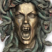 medusa greece wall statue mythology monster statue gothic myth legend snakes statues home decorate home accessories decore