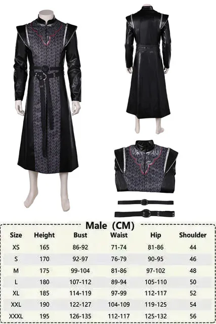 Фантазия Деймон Косплей Ремни для пальто ролевая игра 2024 ТВ Костюм Дракона