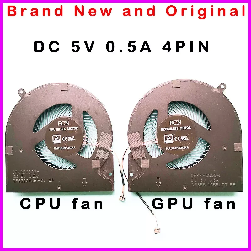 

NEW Laptop CPU GPU Cooling Fan Cooler Radiator FOR Razer 15 RZ09-02386 RZ09-02386E91-R3B1 15.6" RZ09-02385E92 DC 5V 0.5A