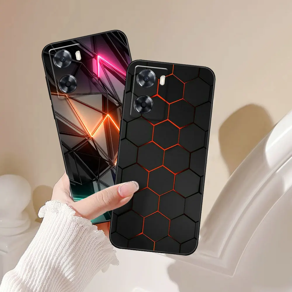 Чехол для OPPO A57 4G чехол Черный силиконовый из ТПУ телефона A57E крутая задняя крышка