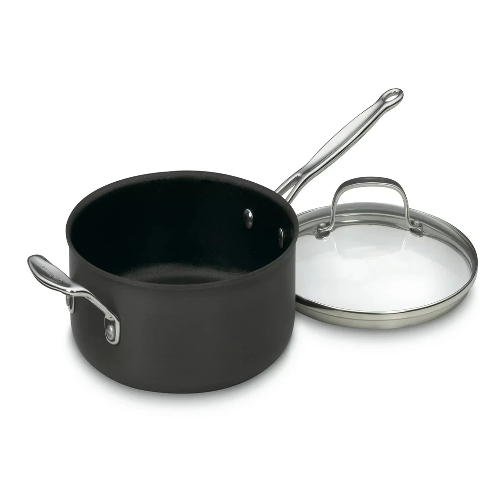 

Chef's Classic Non-Stick Hard Anodized 3.5-. Sauté Pan with Helper Handle and Cover