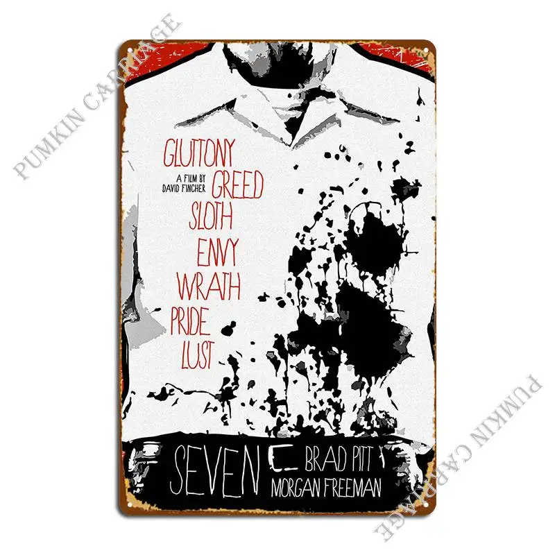 

Металлический Настенный декоративный плакат Seven Metal Sign