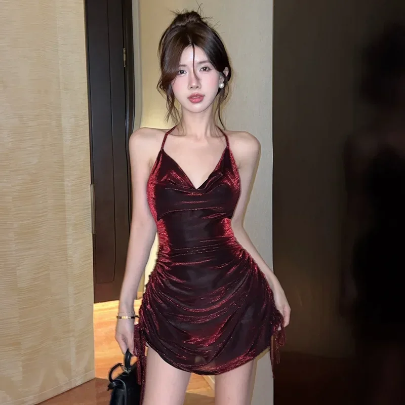 2024 женское облегающее платье с открытой спиной и шнурком Pure Desire сексуальное