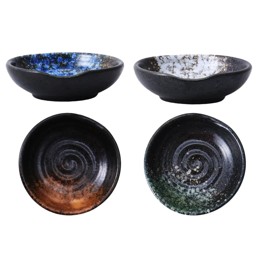 

Japanese Style Ceramic Seasoning Dishes Sauce Vinegar Saucer Bowl Sushi Dipping Plates Kitchen Tableware