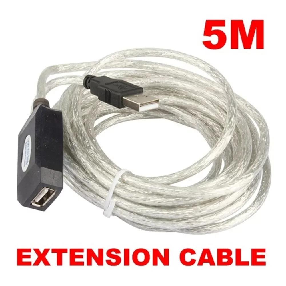 

5M USB Extension Cable Active Extension Repeater Cable Adapter with Chip USB2.0