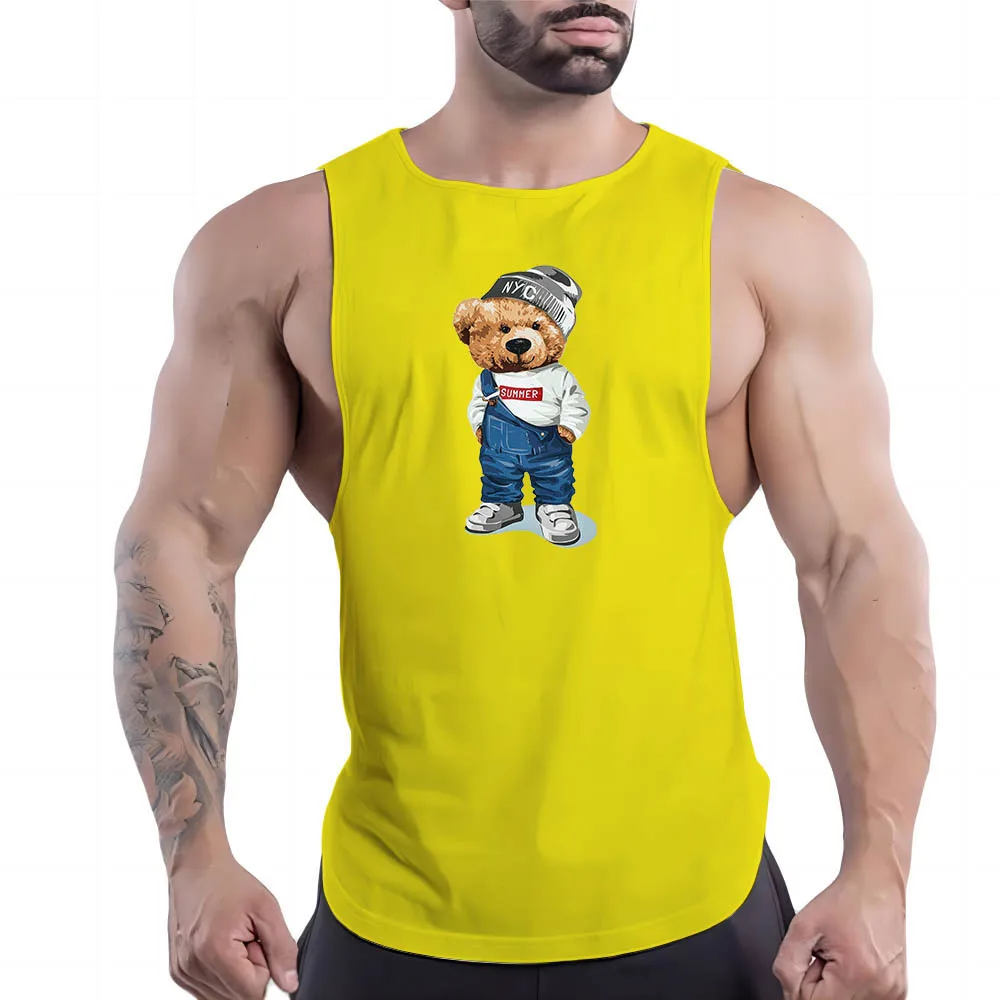 

Мужской спортивный жилет с разноцветным принтом, дышащий Быстросохнущий удобный уличный спортивный жилет, удобный дышащий жилет